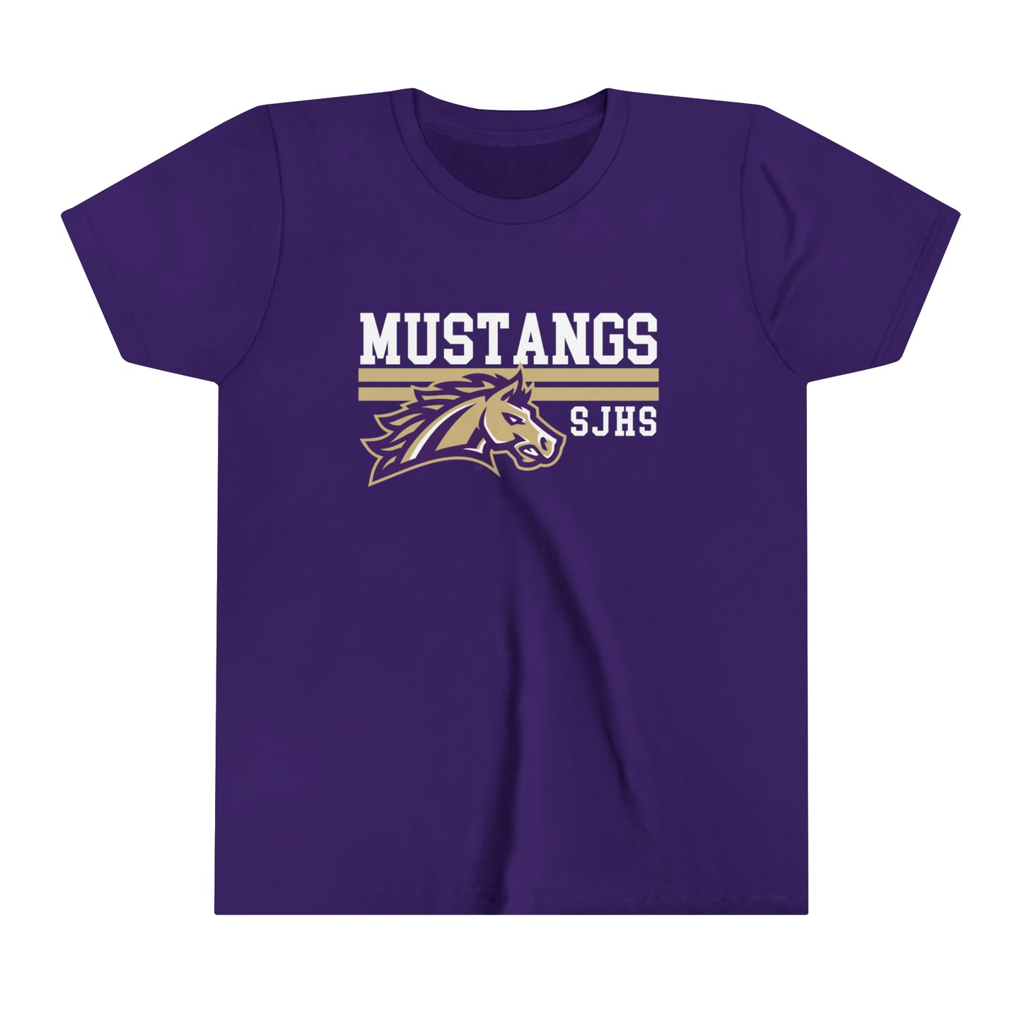 YOUTH SJHS Mustang Striped Short Sleeve Tee HIGH SCHOOL