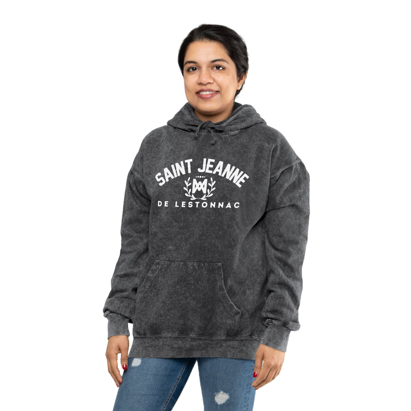 Saint Jeanne Title M Unisex Mineral Wash Hoodie HS Spirit