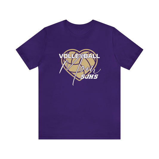 Volleyball Mom Heart Unisex Jersey Short Sleeve Tee VOLLEYBALL HS