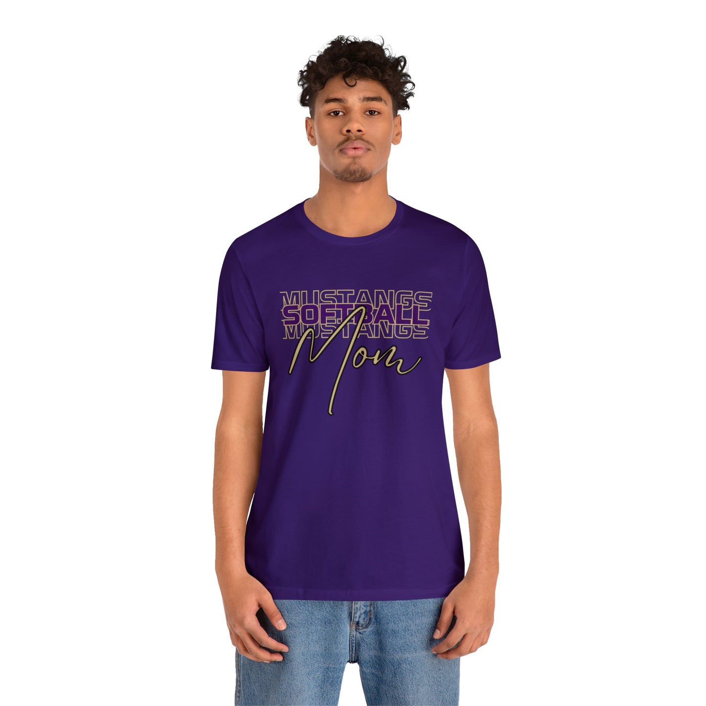 Softball Mom Repeat Unisex Soft Shirt SOFTBALL ELEM