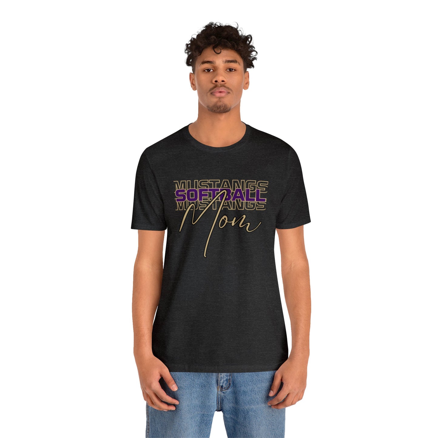 Softball Mom Repeat Unisex Soft Shirt SOFTBALL ELEM