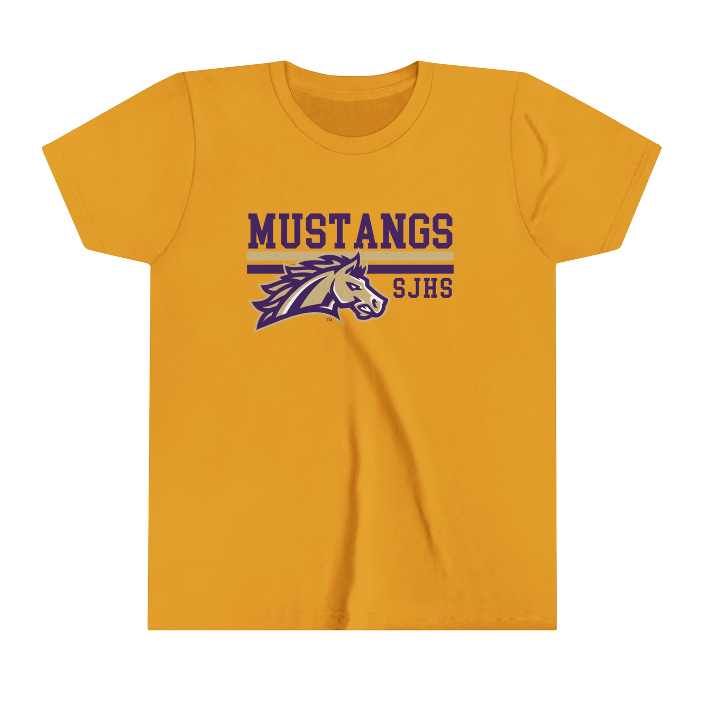 YOUTH SJHS Mustang Striped Short Sleeve Tee HIGH SCHOOL