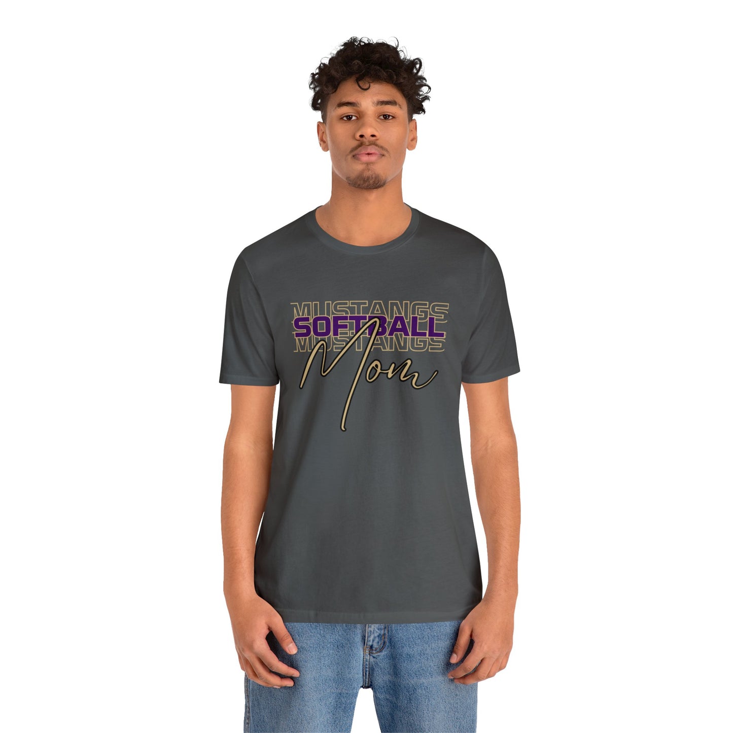 Softball Mom Repeat Unisex Soft Shirt SOFTBALL ELEM