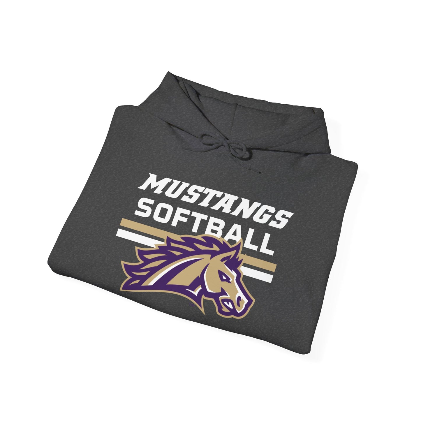 Softball Mustang Line Hoodie - Unisex Hooded Sweatshirt MS Softball