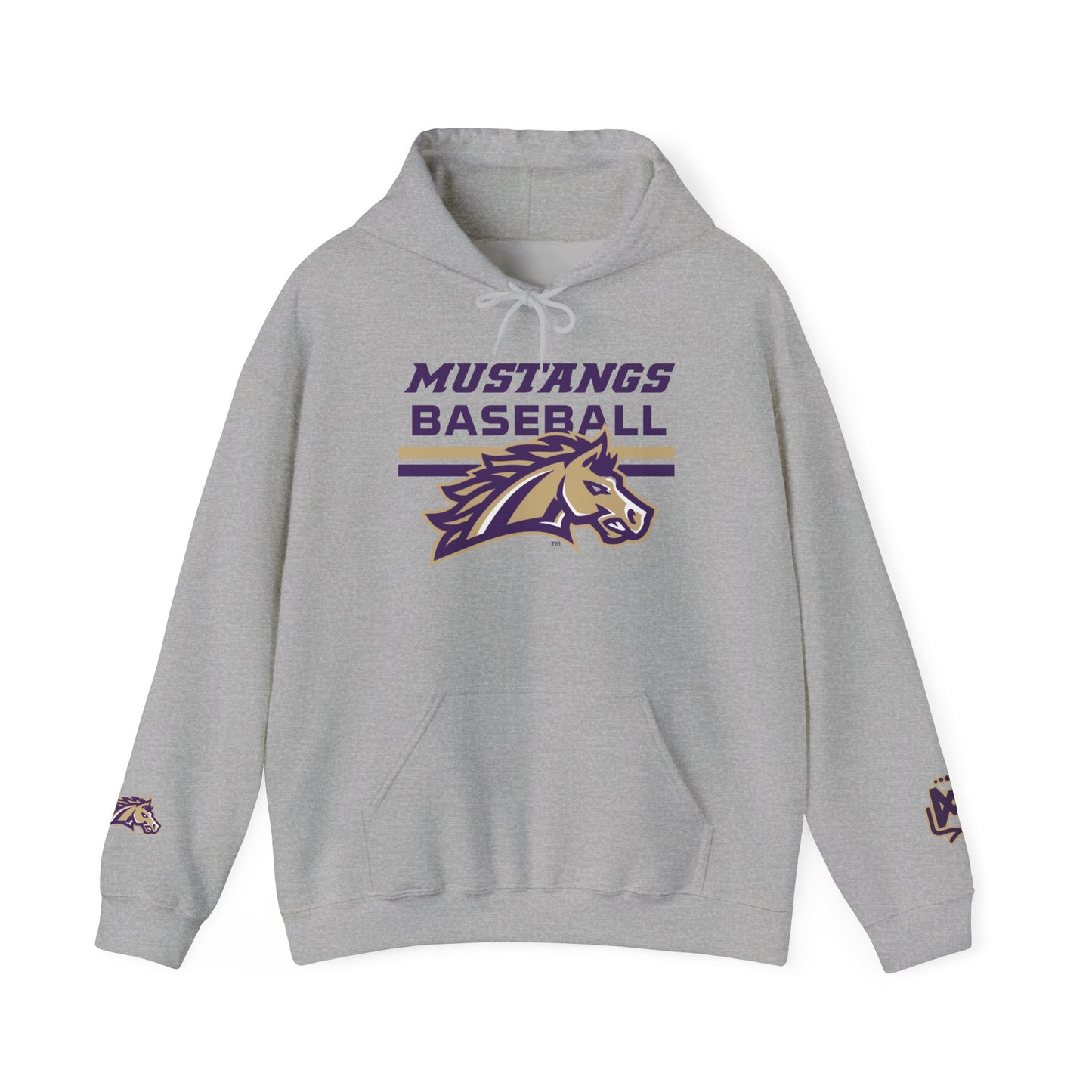 Baseball Mustang Line Hoodie - Unisex Hooded Sweatshirt MS Baseball