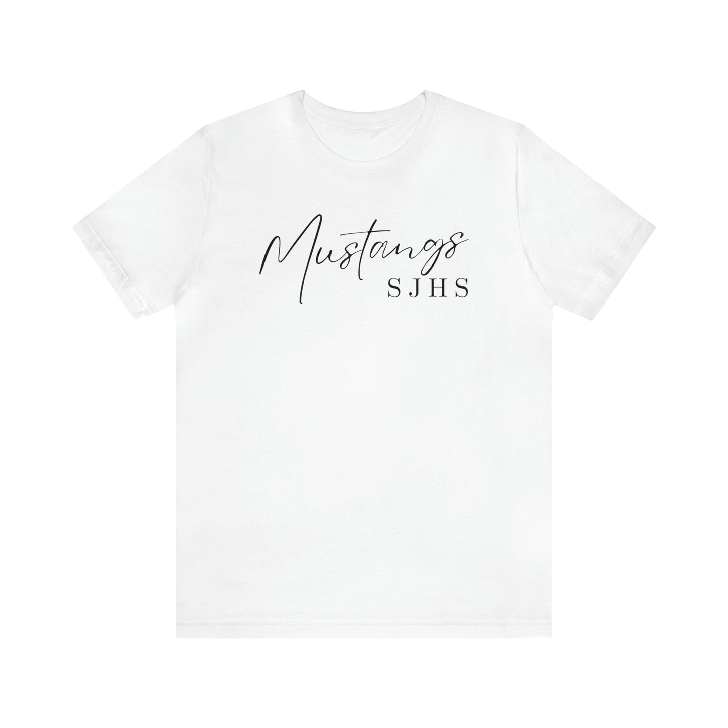 SJHS Mustangs Spirit Script Unisex Jersey Short Sleeve Tee HIGH SCHOOL