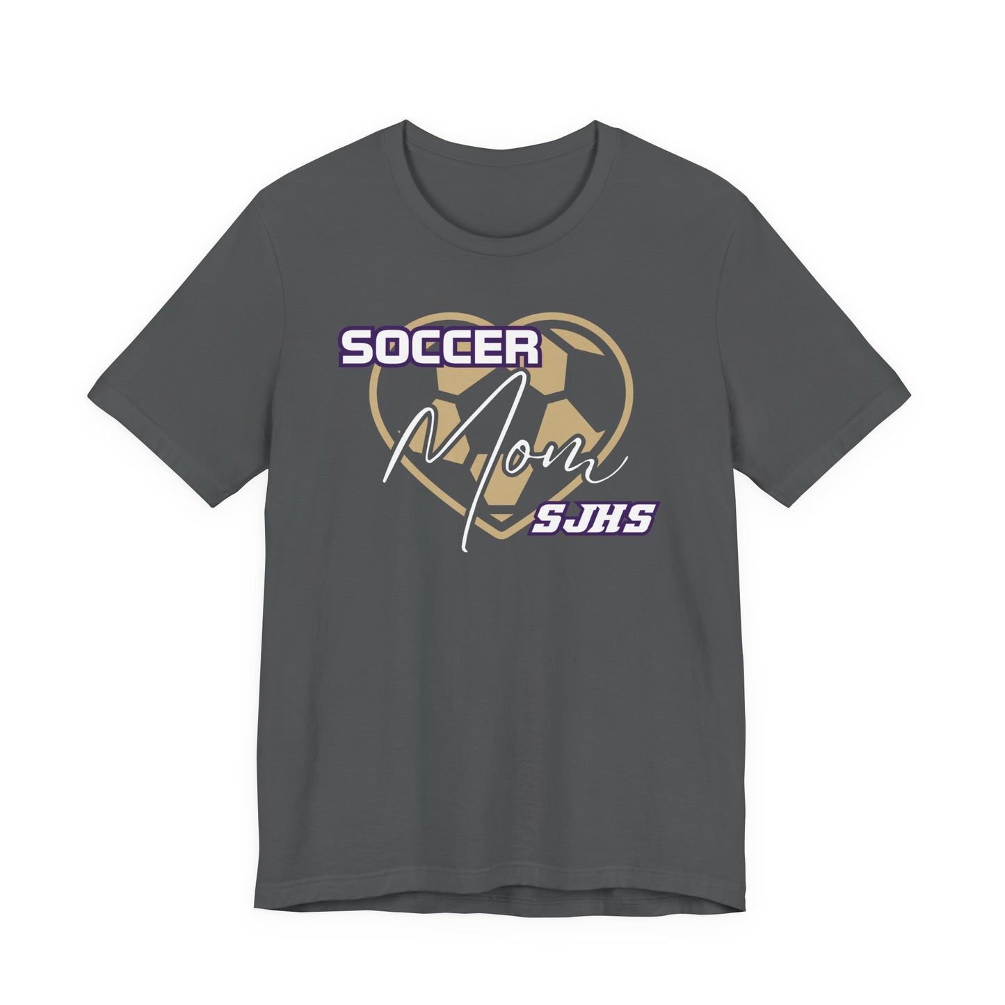 Mustangs Soccer Mom Heart Script Unisex Soft Shirt SOCCER HS