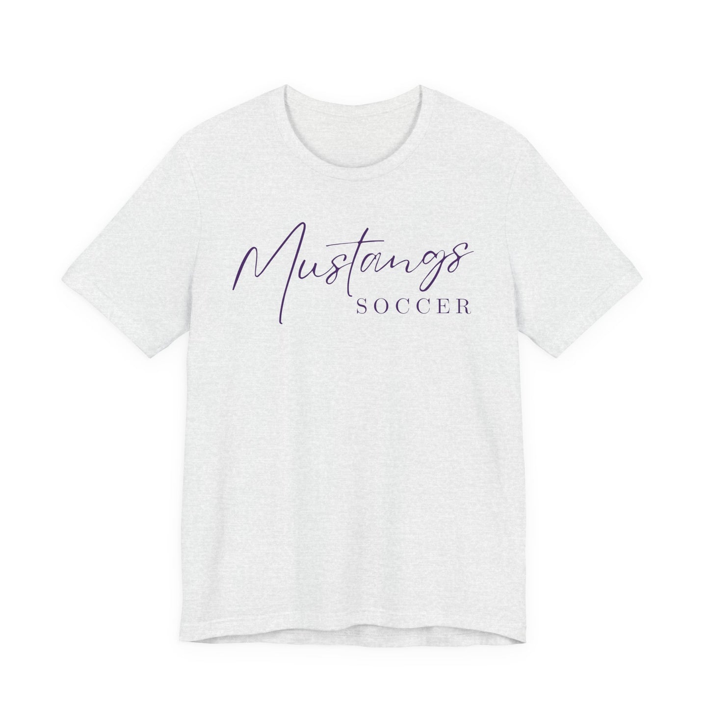 Mustangs Soccer Script Unisex Soft Shirt SOCCER HS