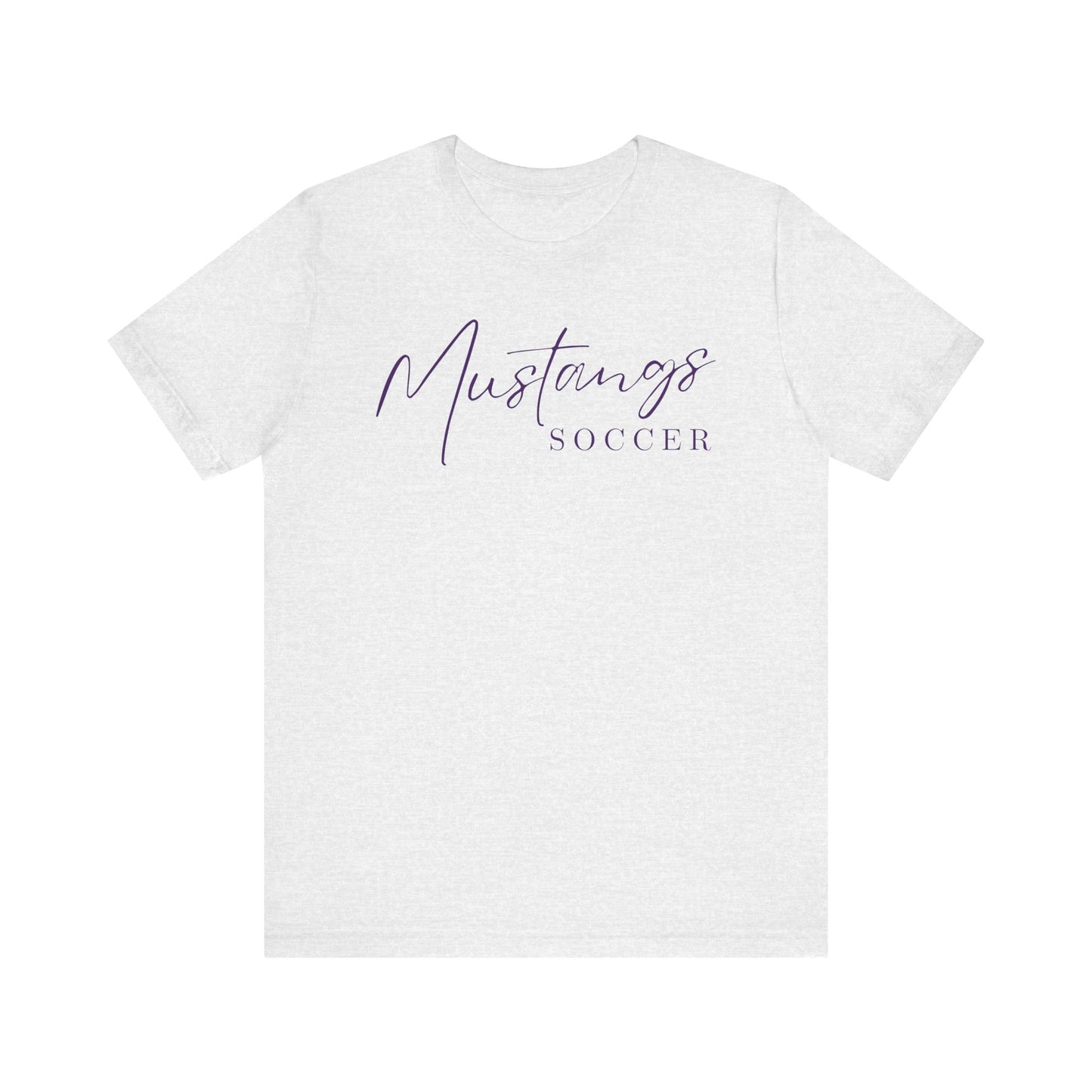 Mustangs Soccer Script Unisex Soft Shirt SOCCER HS