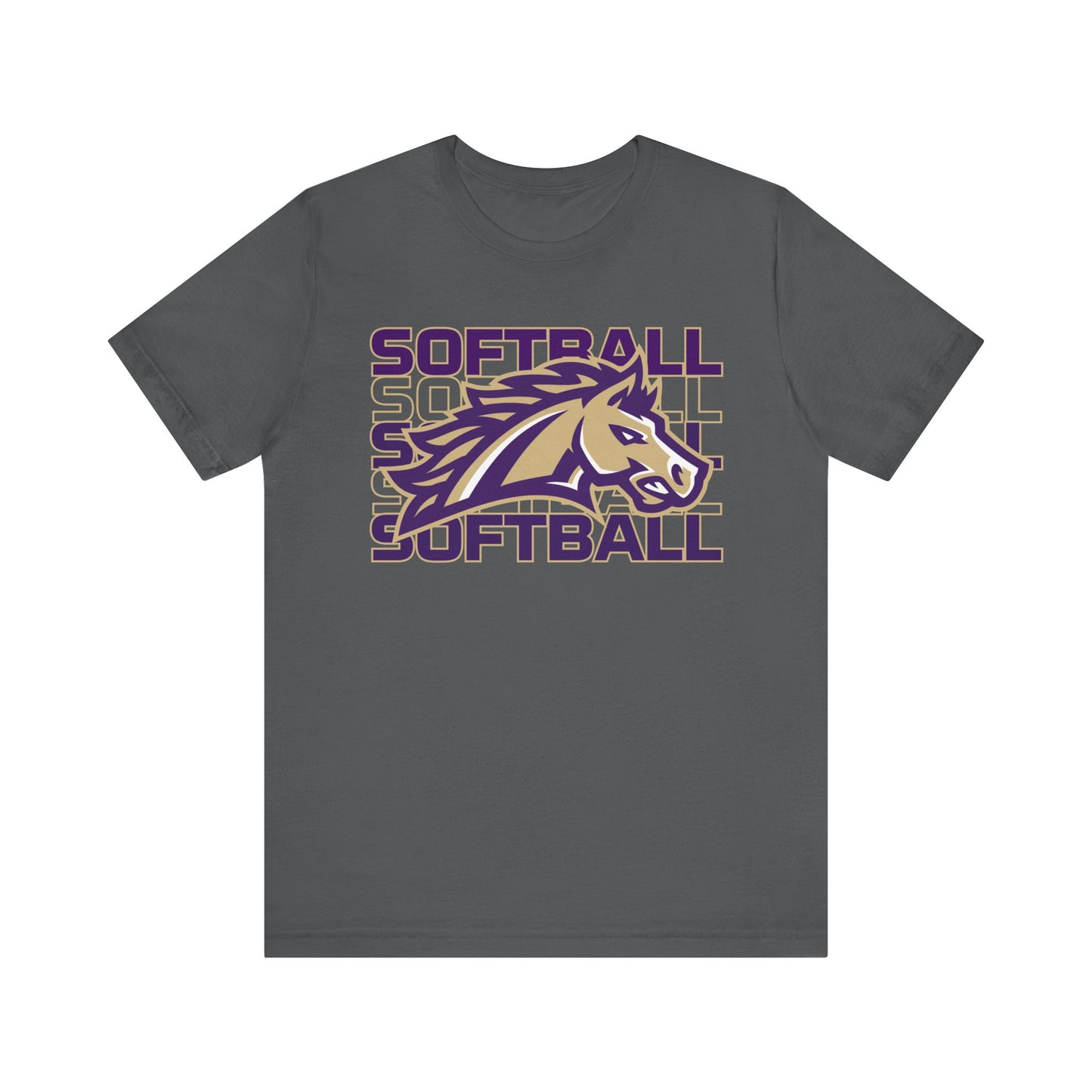 Softball Repeat Mustang Unisex Soft Shirt Elementary