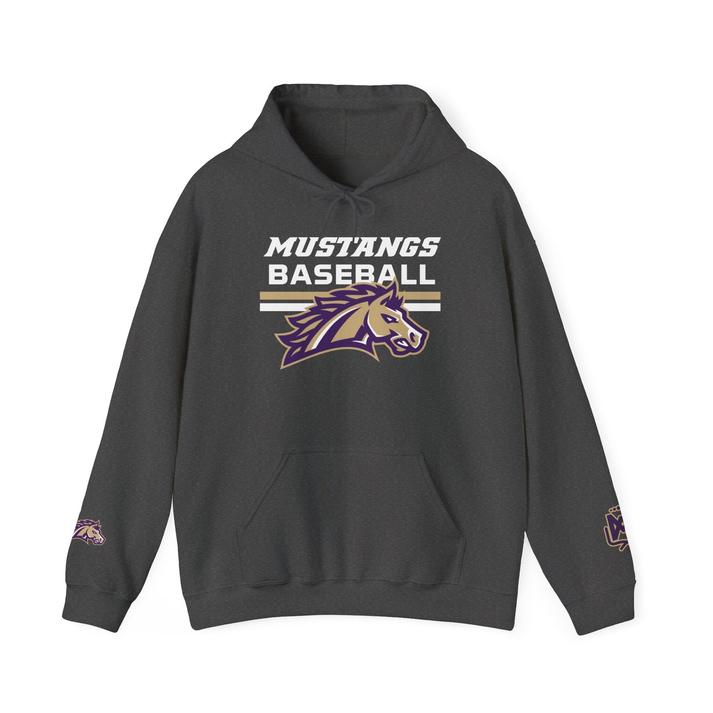 Baseball Mustang Line Hoodie - Unisex Hooded Sweatshirt MS Baseball