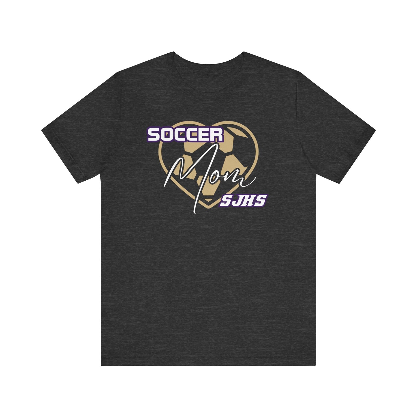 Mustangs Soccer Mom Heart Script Unisex Soft Shirt SOCCER HS