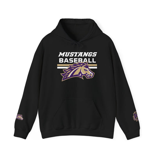 Baseball Mustang Line Hoodie - Unisex Hooded Sweatshirt MS Baseball