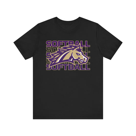 Softball Repeat Mustang Unisex Soft Shirt SOFTBALL HS