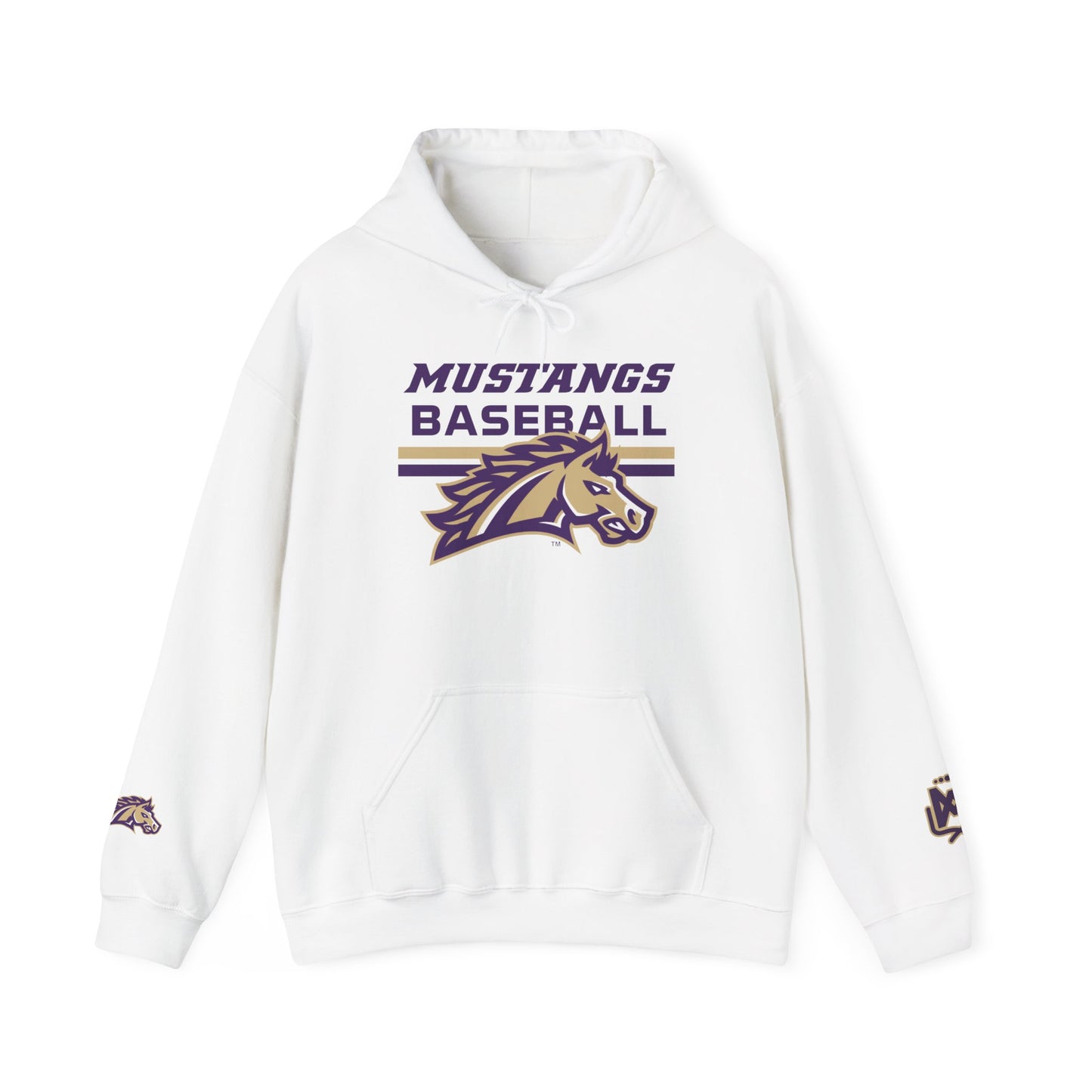 Baseball Mustang Line Hoodie - Unisex Hooded Sweatshirt MS Baseball