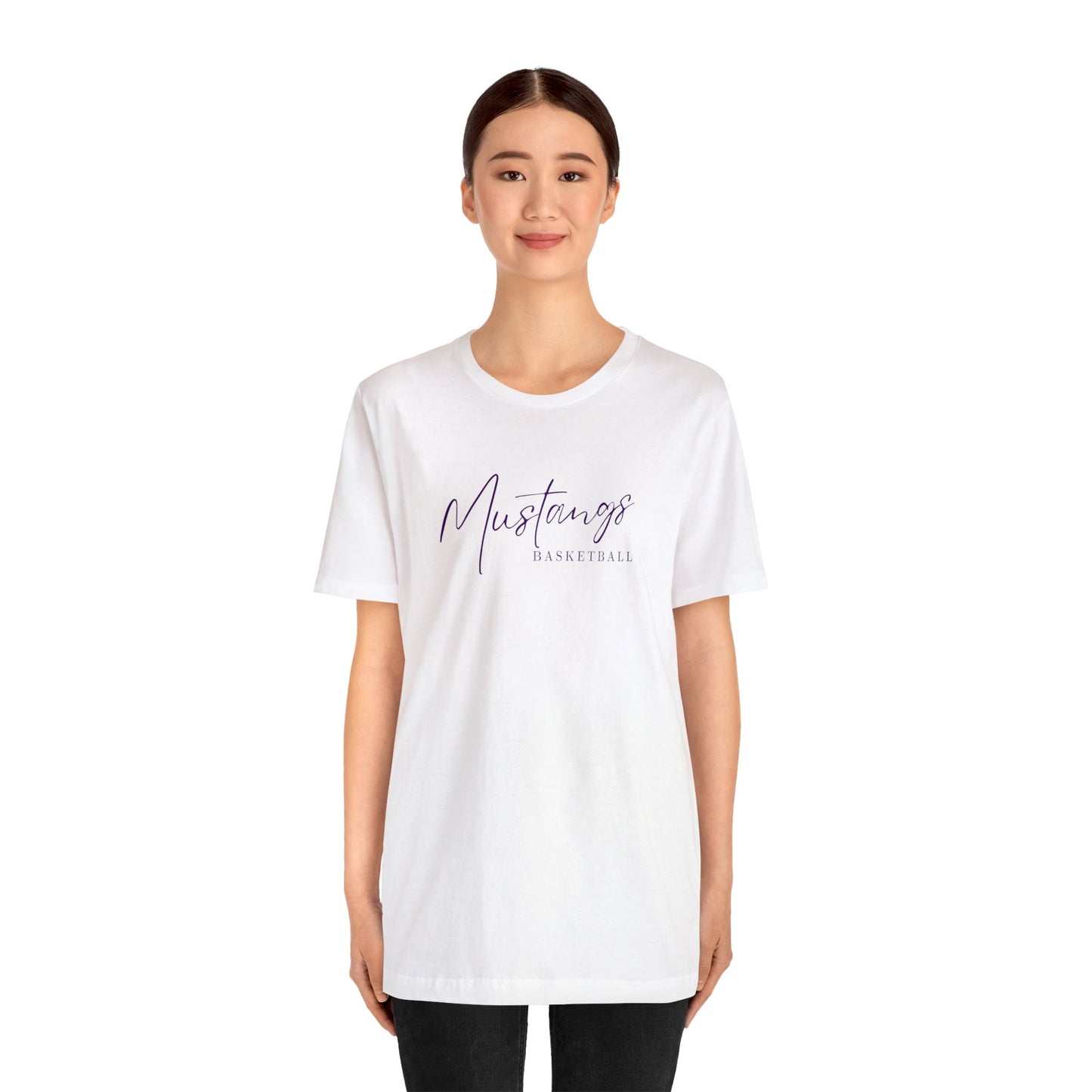 Mustangs Basketball Script Unisex Soft Shirt BASKETBALL ELEM
