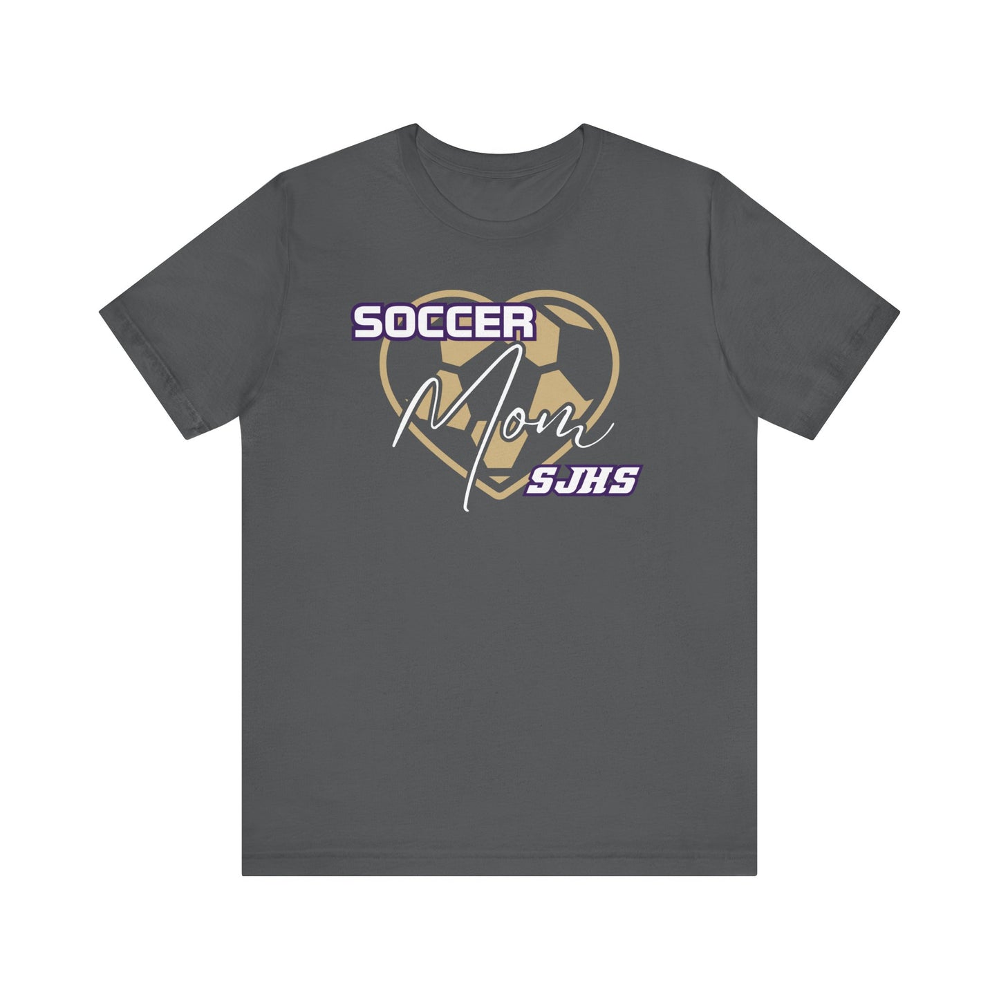 Mustangs Soccer Mom Heart Script Unisex Soft Shirt SOCCER HS