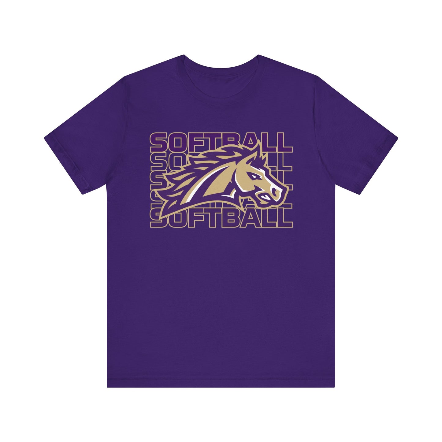 Softball Repeat Mustang Unisex Soft Shirt Elementary
