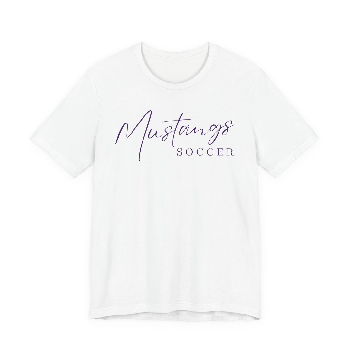 Mustangs Soccer Script Unisex Soft Shirt SOCCER HS