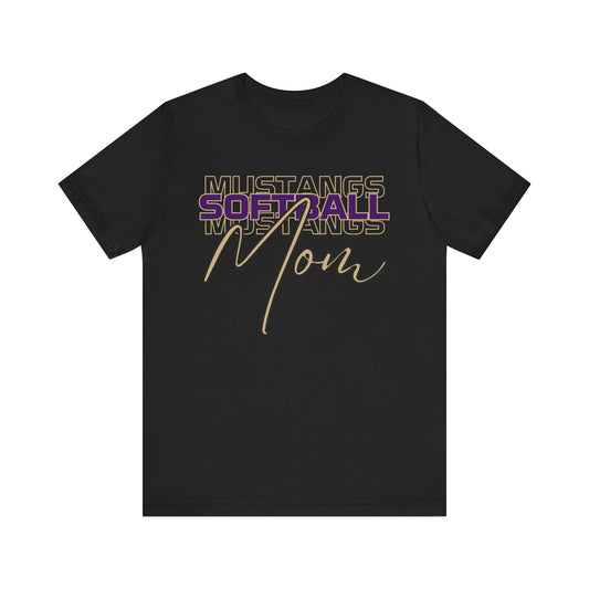 Softball Mom Repeat Unisex Soft Shirt SOFTBALL HS
