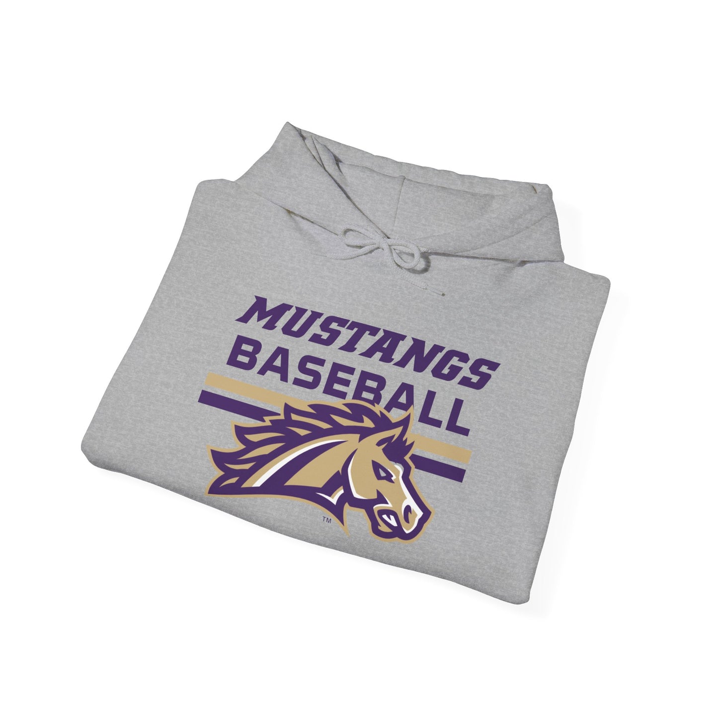 Baseball Mustang Line Hoodie - Unisex Hooded Sweatshirt MS Baseball