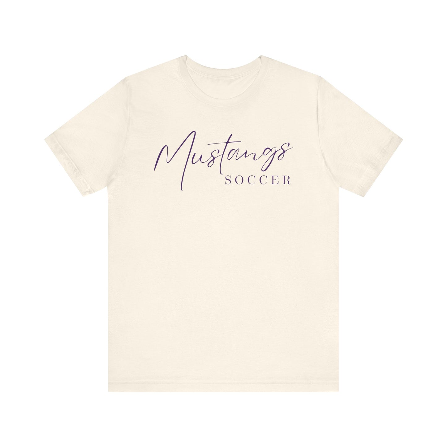 Mustangs Soccer Script Unisex Soft Shirt SOCCER HS
