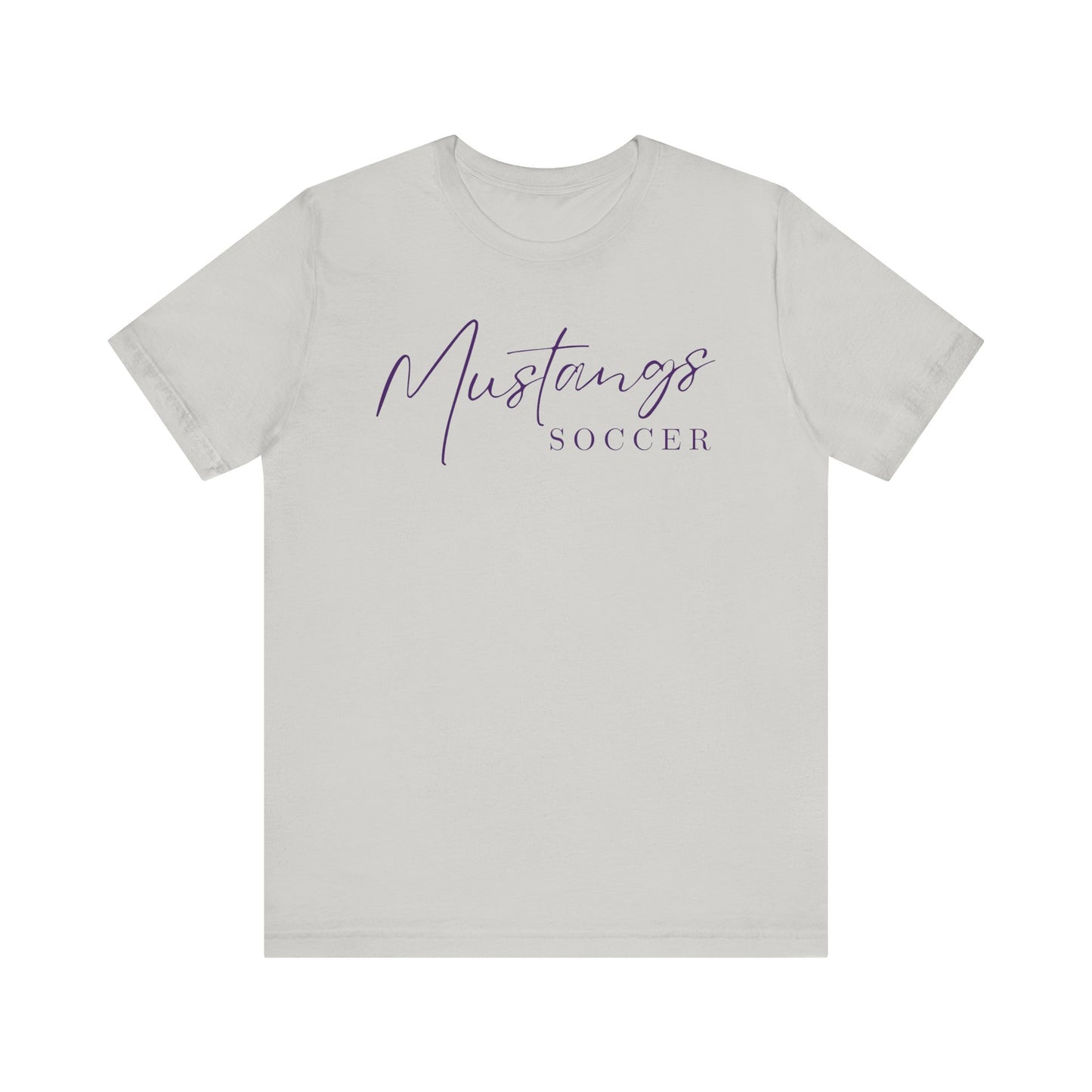 Mustangs Soccer Script Unisex Soft Shirt SOCCER HS