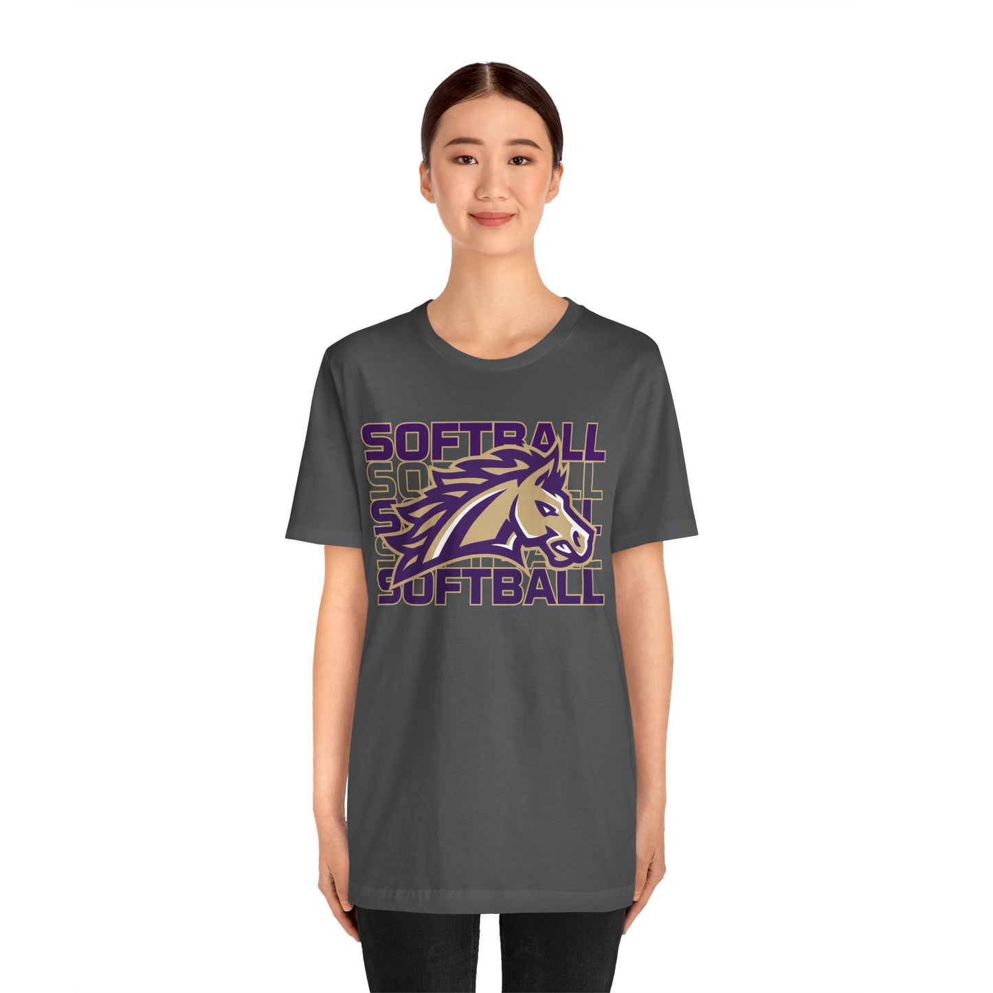 Softball Repeat Mustang Unisex Soft Shirt Elementary